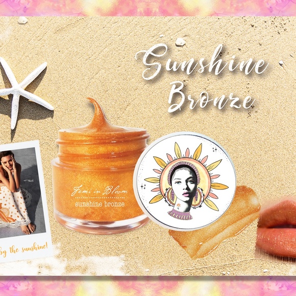 Sunshine Bronze Sheer Shimmer Organic Lip Gloss Plumper Treatment - Picture 7 of 15